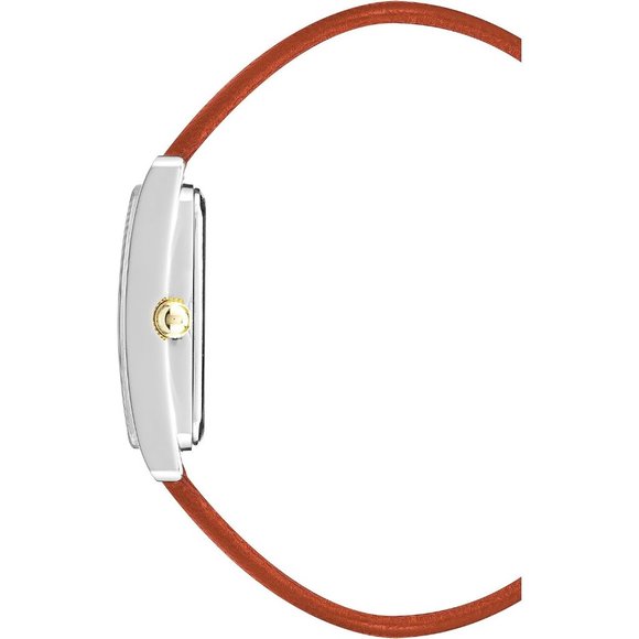 Women's Gold Tone Leather Strap Water Resistant Quartz Movement Watch - Picture 2 of 5